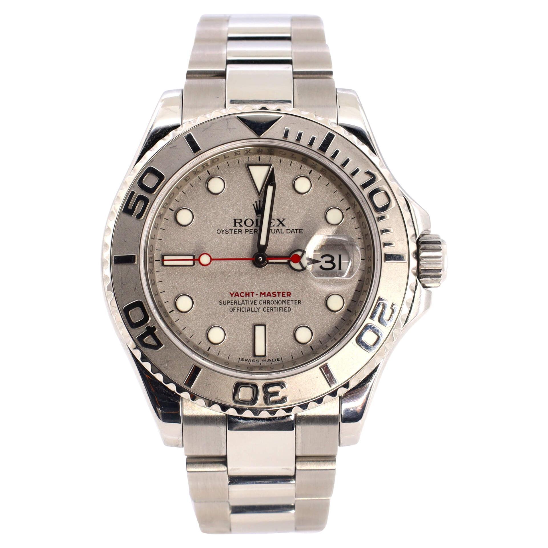 Rolex Oyster Perpetual YachtMaster Platinum and Steel Ladies Watch Ref