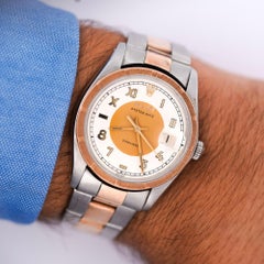 Rolex Oyster Precision 34mm Two-Tone Rose Gold Steel Rare Dial 1978 Watch