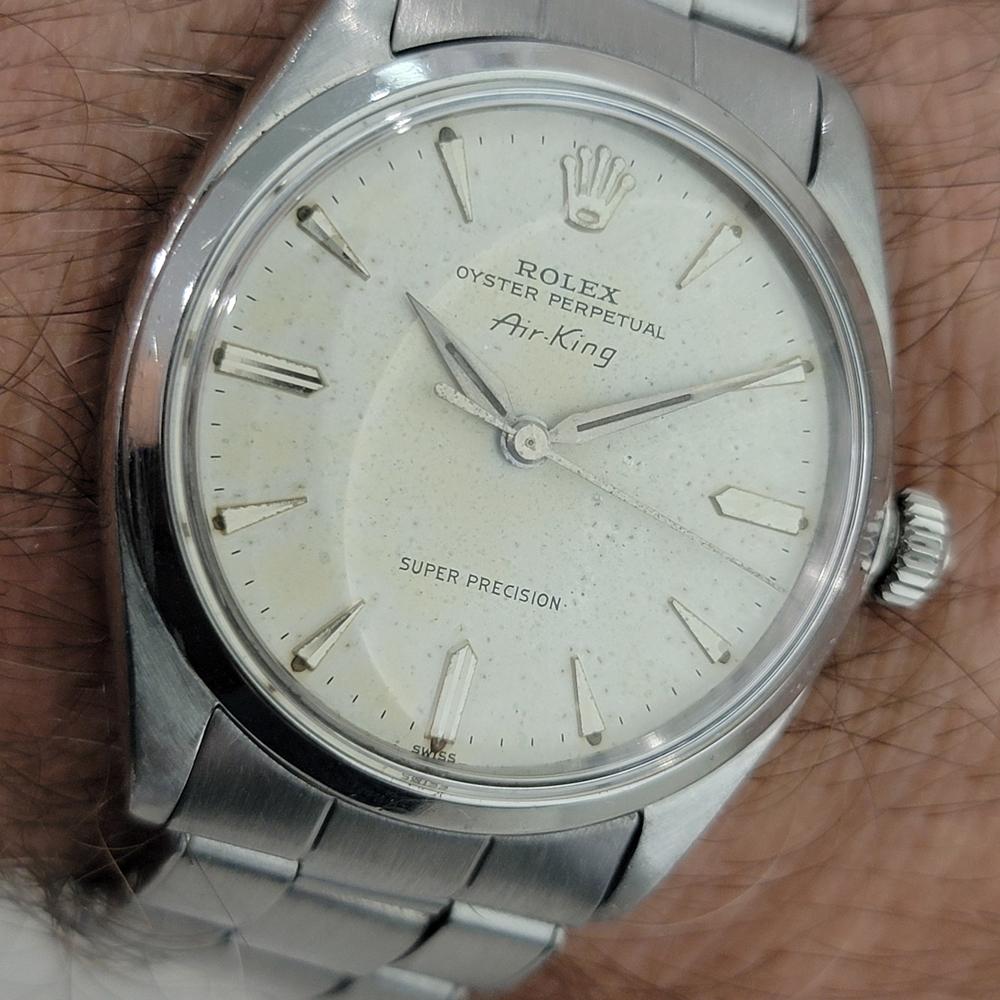 Rolex Oyster Precision 5500 Air King 34m Mens 1960s Automatic All Original RA574 For Sale 10