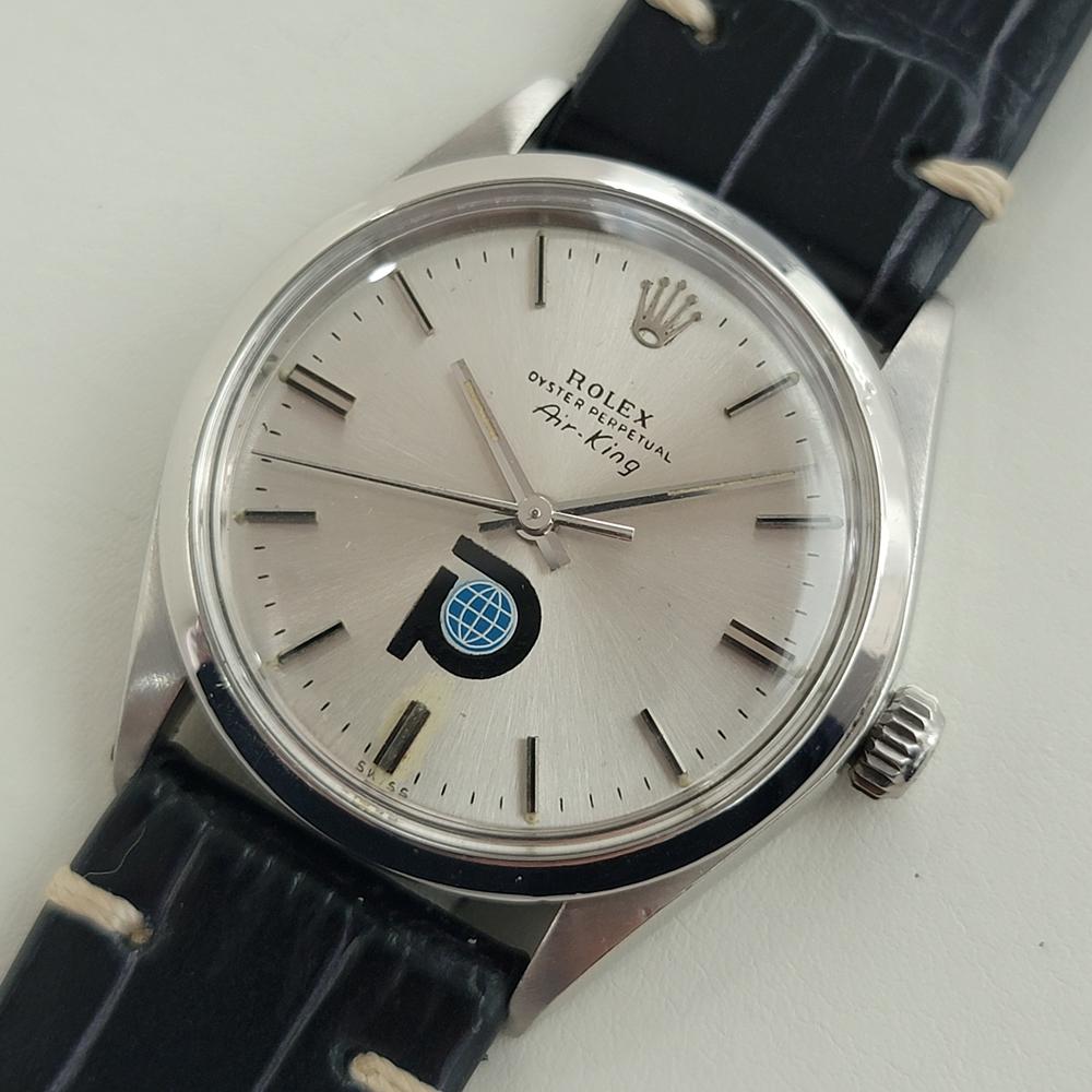 Men's Rolex Oyster Precision 5500 Air King 34m Mens 1970s Pan Am Air Automatic RA627 For Sale
