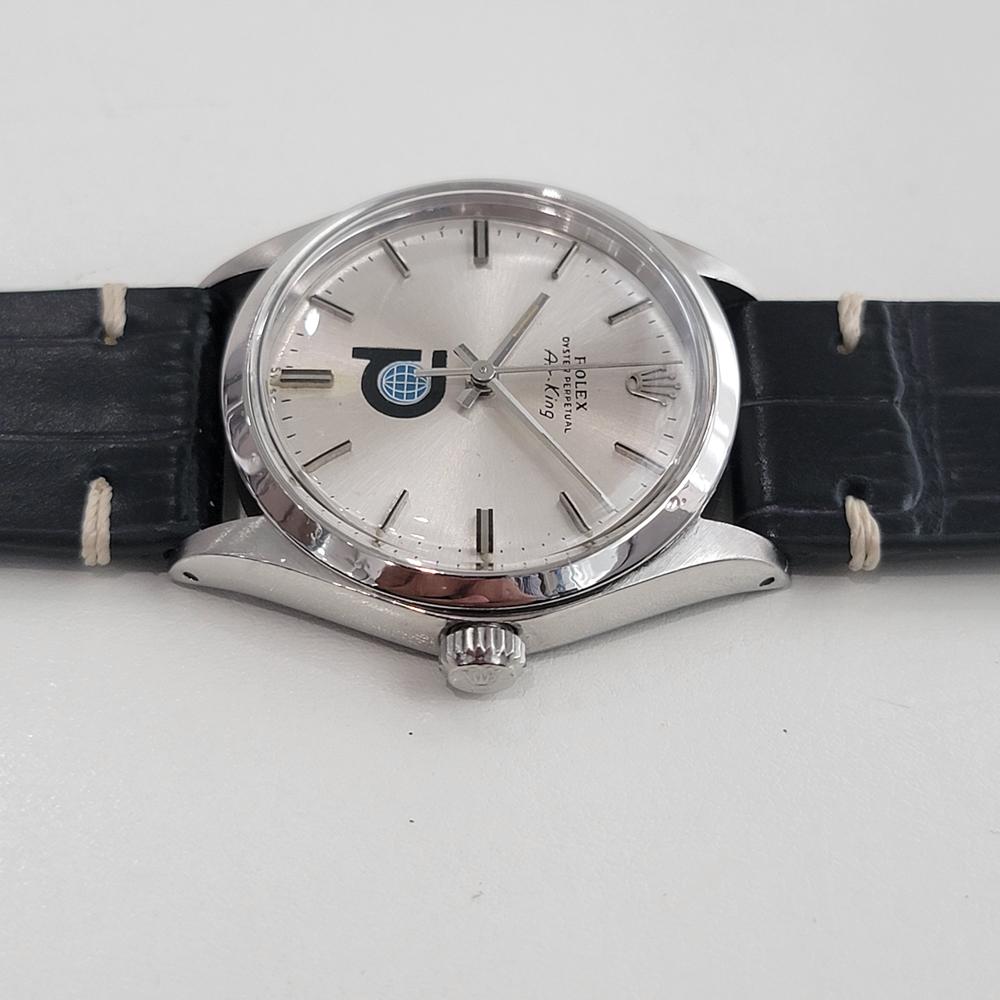 Rolex Oyster Precision 5500 Air King 34m Mens 1970s Pan Am Air Automatic RA627 For Sale 1