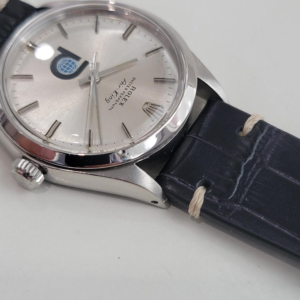 Rolex Oyster Precision 5500 Air King 34m Mens 1970s Pan Am Air Automatic RA627 For Sale 2