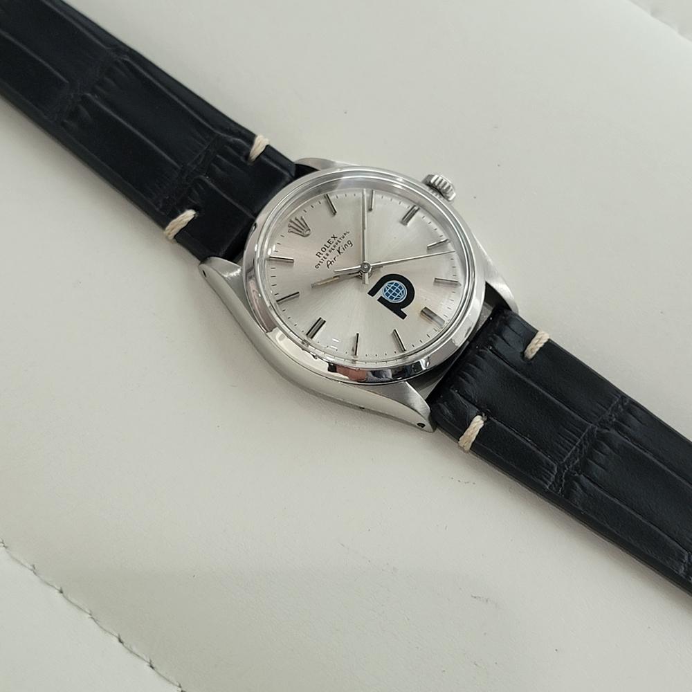 Rolex Oyster Precision 5500 Air King 34m Mens 1970s Pan Am Air Automatic RA627 For Sale 3
