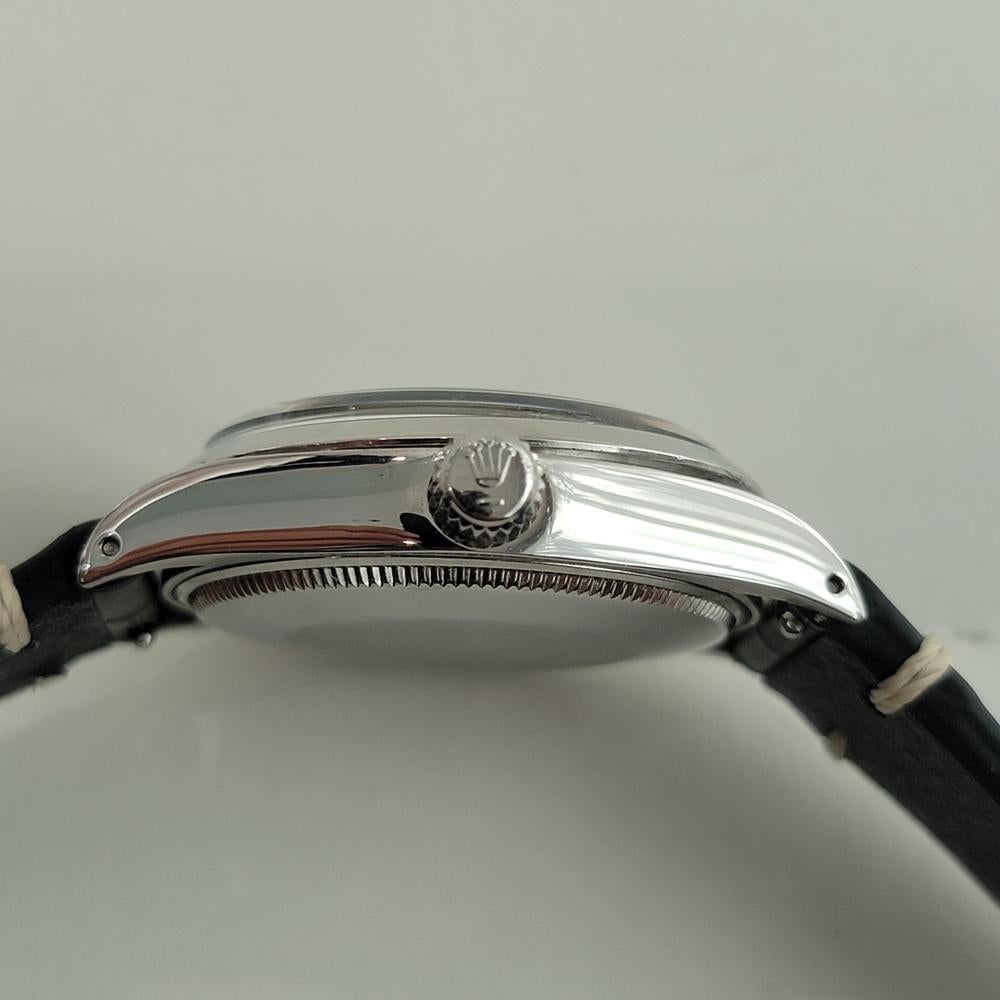 Rolex Oyster Precision 5500 Air King 34m Mens 1970s Pan Am Air Automatic RA627 For Sale 4