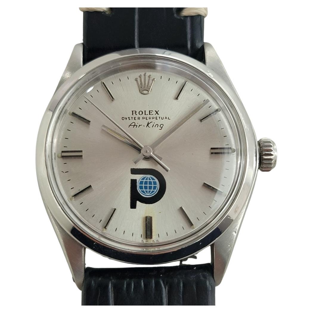 Rolex Oyster Precision 5500 Air King 34m Mens 1970s Pan Am Air Automatic RA627 For Sale