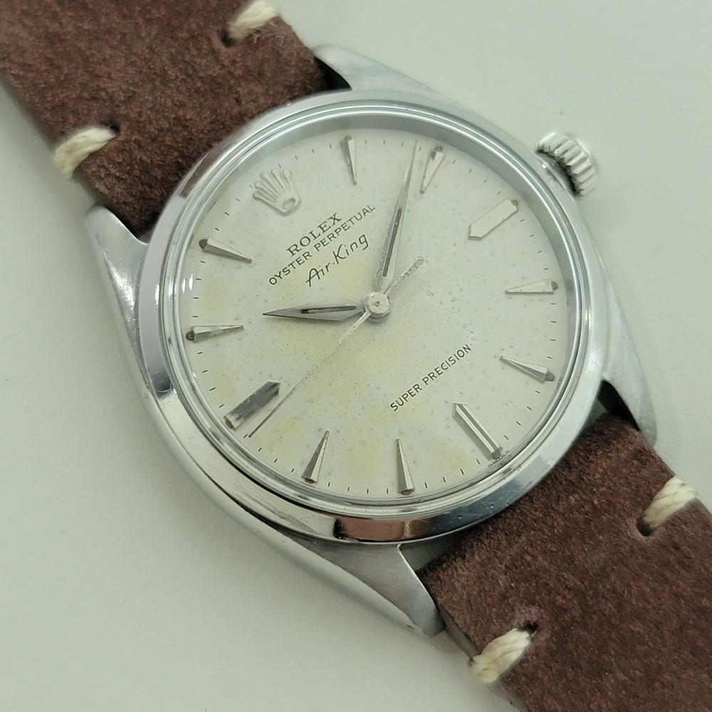Rolex Oyster Precision 5500 Air King 34m Mens Vintage Automatic 1960s RA574B In Excellent Condition For Sale In Beverly Hills, CA