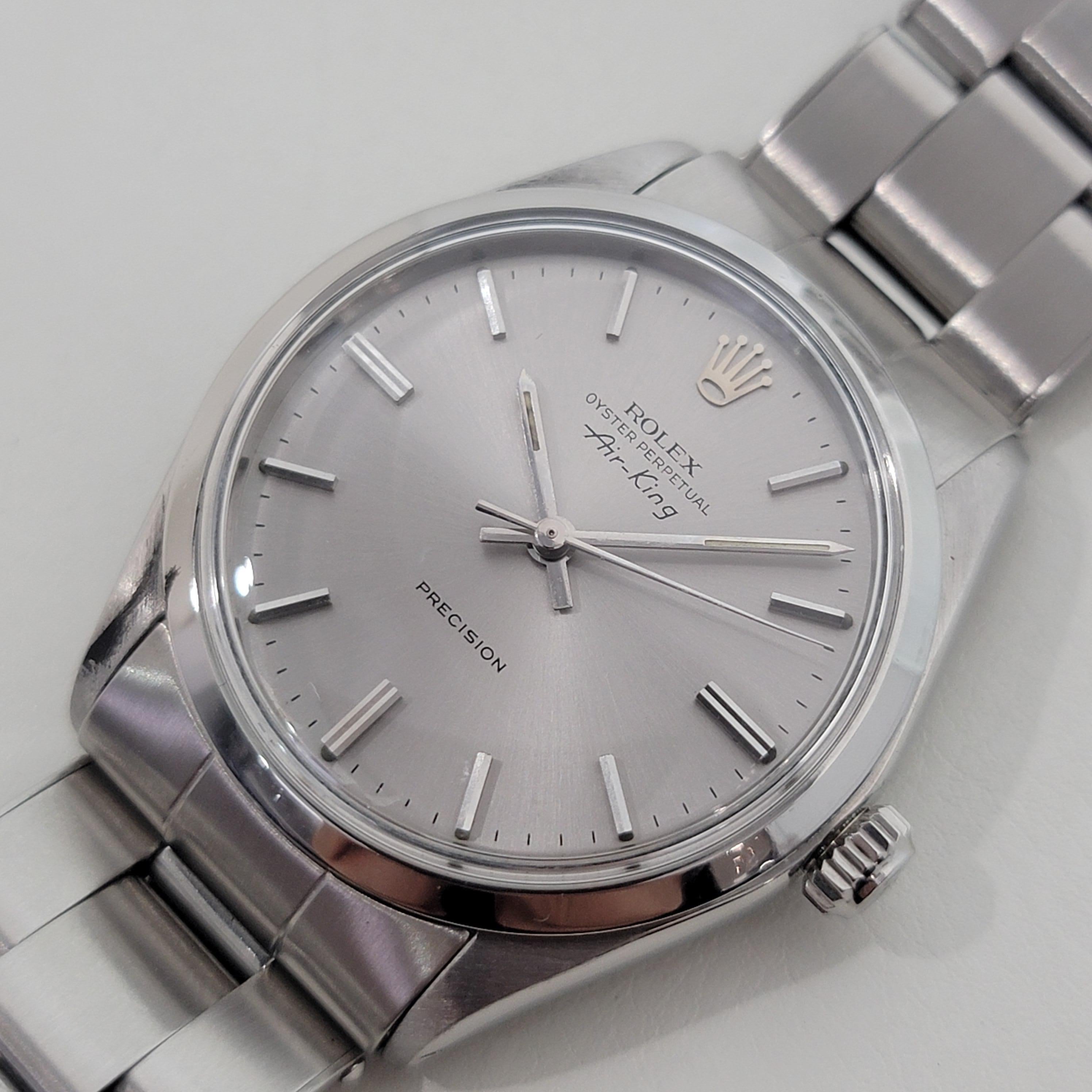 Rolex Oyster Precision 5500 Air King Mens 34m Automatic 1970s All Original NA142 im Zustand „Hervorragend“ im Angebot in Beverly Hills, CA