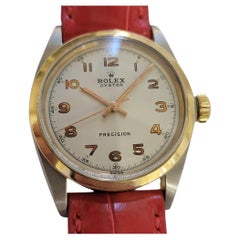 Rolex Oyster Precision 6426 14k Gold SS 34mm Mens 1960s Manual Wind RA745