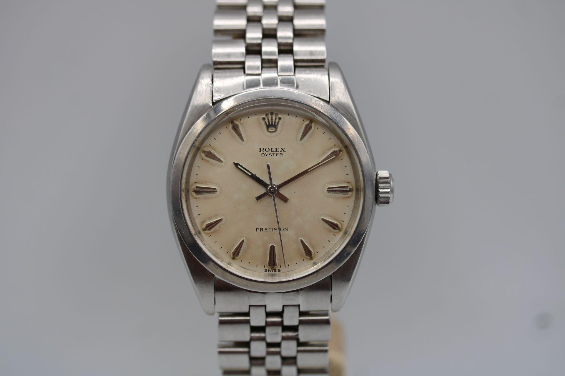 The Rolex Oyster Precision 6426 in all its’ glory! There are many examples of this model from Rolex, but few are of this configuration and originating this early. Dated by the serial number to the 1950’s this watch has been well looked after over