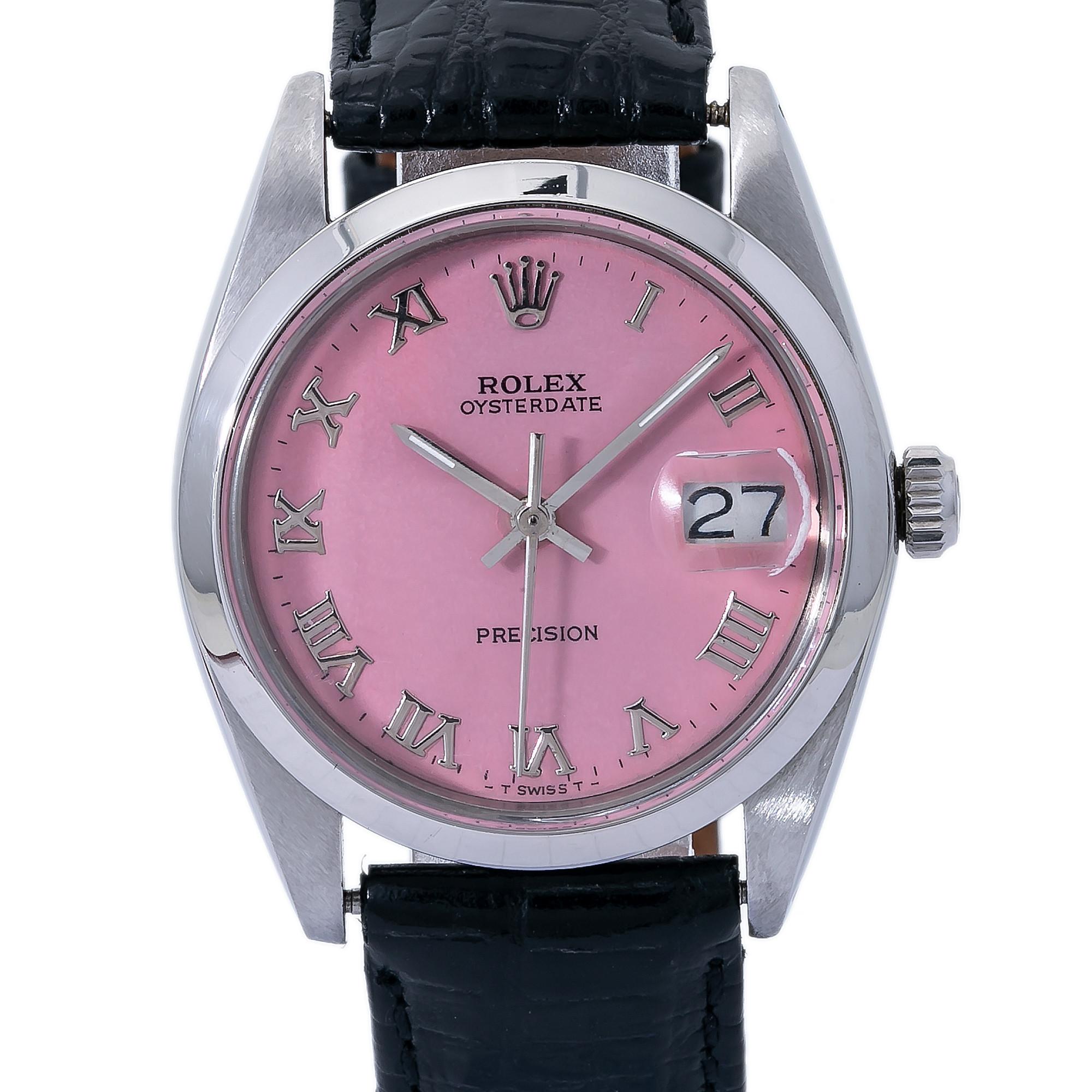 Women's Rolex Oyster Precision 6694, Pink Dial, Certified and Warranty