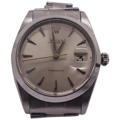 Vintage Rolex Oyster Precision 6694, Silver Dial, Certified and Warranty