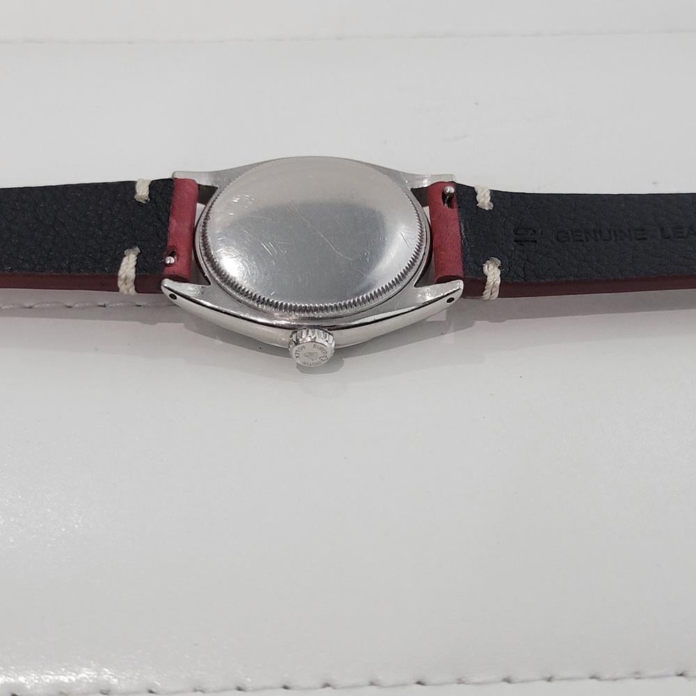 Rolex Oyster Precision Ref 6022 Mens 1950s Hand Wind Vintage Classic RA676B im Angebot 6