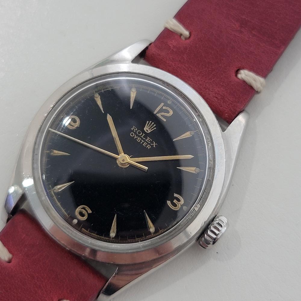 Rolex Oyster Precision Ref 6022 Mens 1950s Hand Wind Vintage Classic RA676B Herren im Angebot