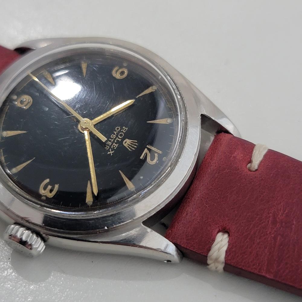Rolex Oyster Precision Ref 6022 Mens 1950s Hand Wind Vintage Classic RA676B im Angebot 2