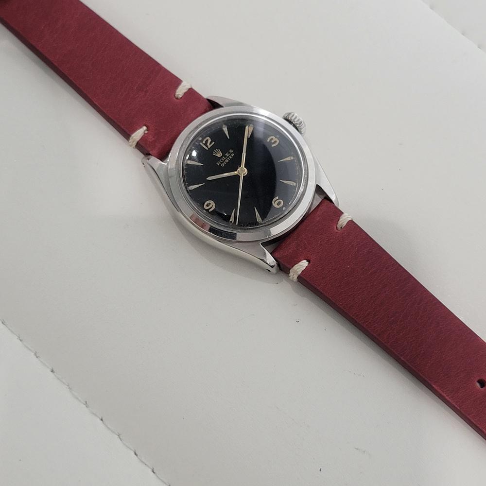 Rolex Oyster Precision Ref 6022 Mens 1950s Hand Wind Vintage Classic RA676B im Angebot 3