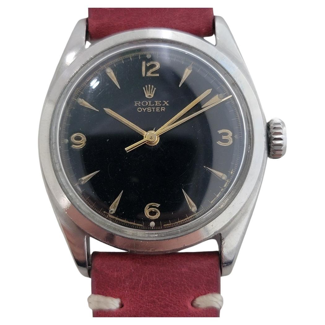 Rolex Oyster Precision Ref 6022 Mens 1950s Hand Wind Vintage Classic RA676B im Angebot