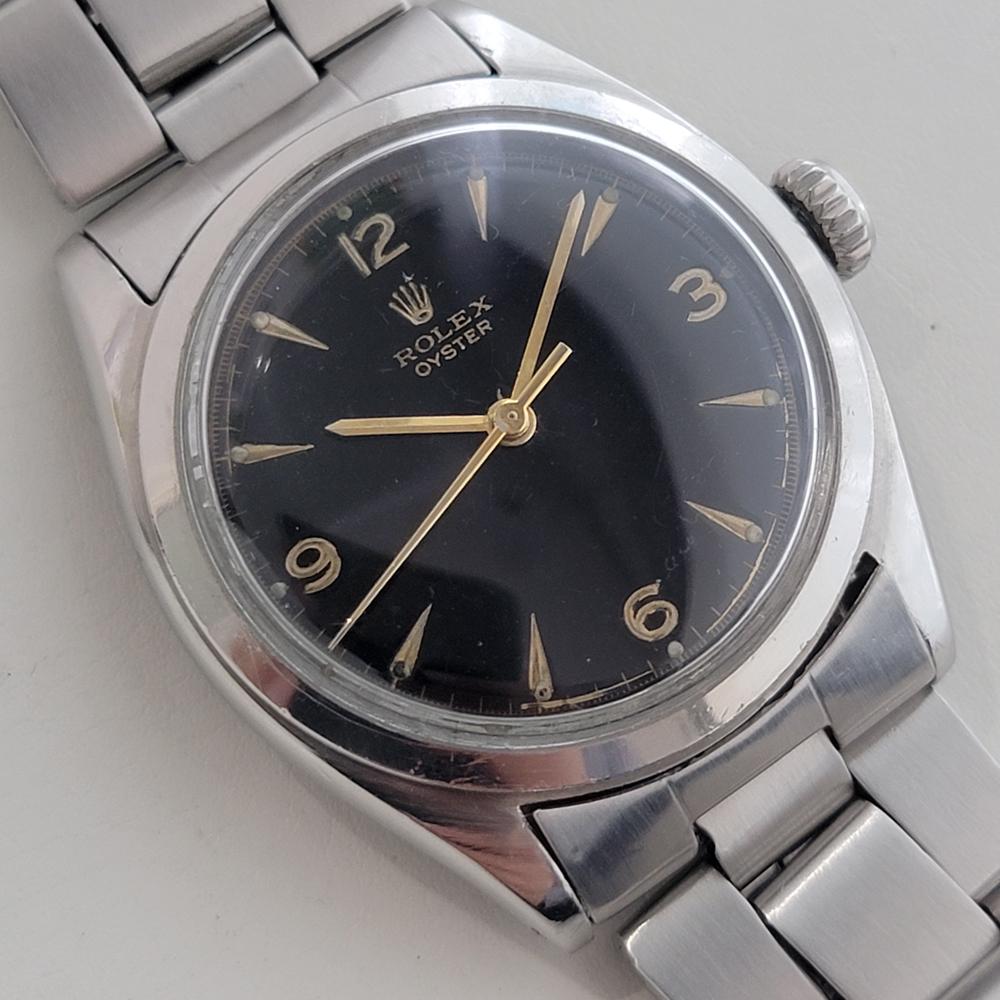 Rolex Oyster Precision Ref 6022 Mens 1950s Manual Hand Wind All Original RA676 en Excelente estado para la venta en Beverly Hills, CA