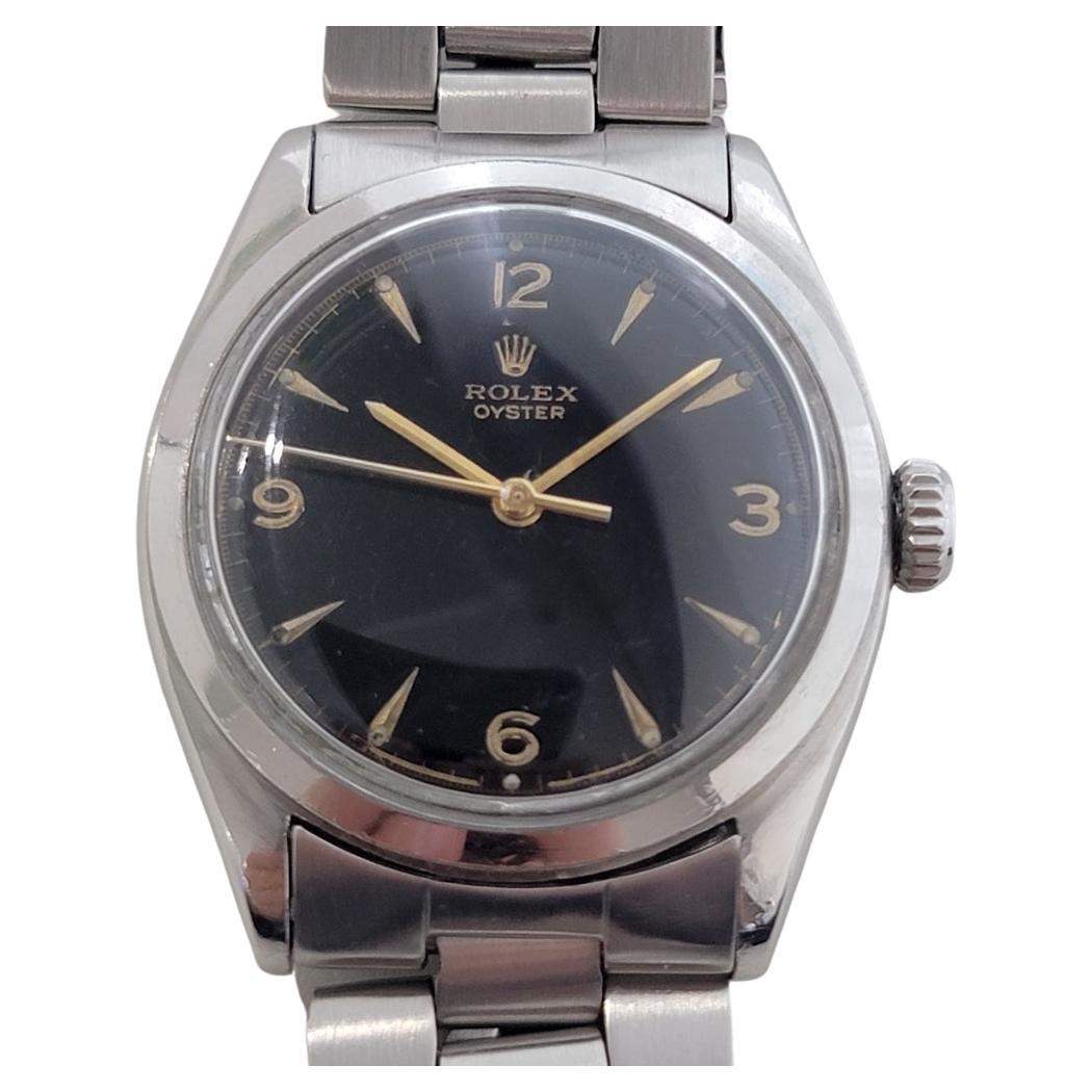 Rolex Oyster Precision Ref 6022 Herren 1950er Jahre manuelle Hand Wind alle Original RA676