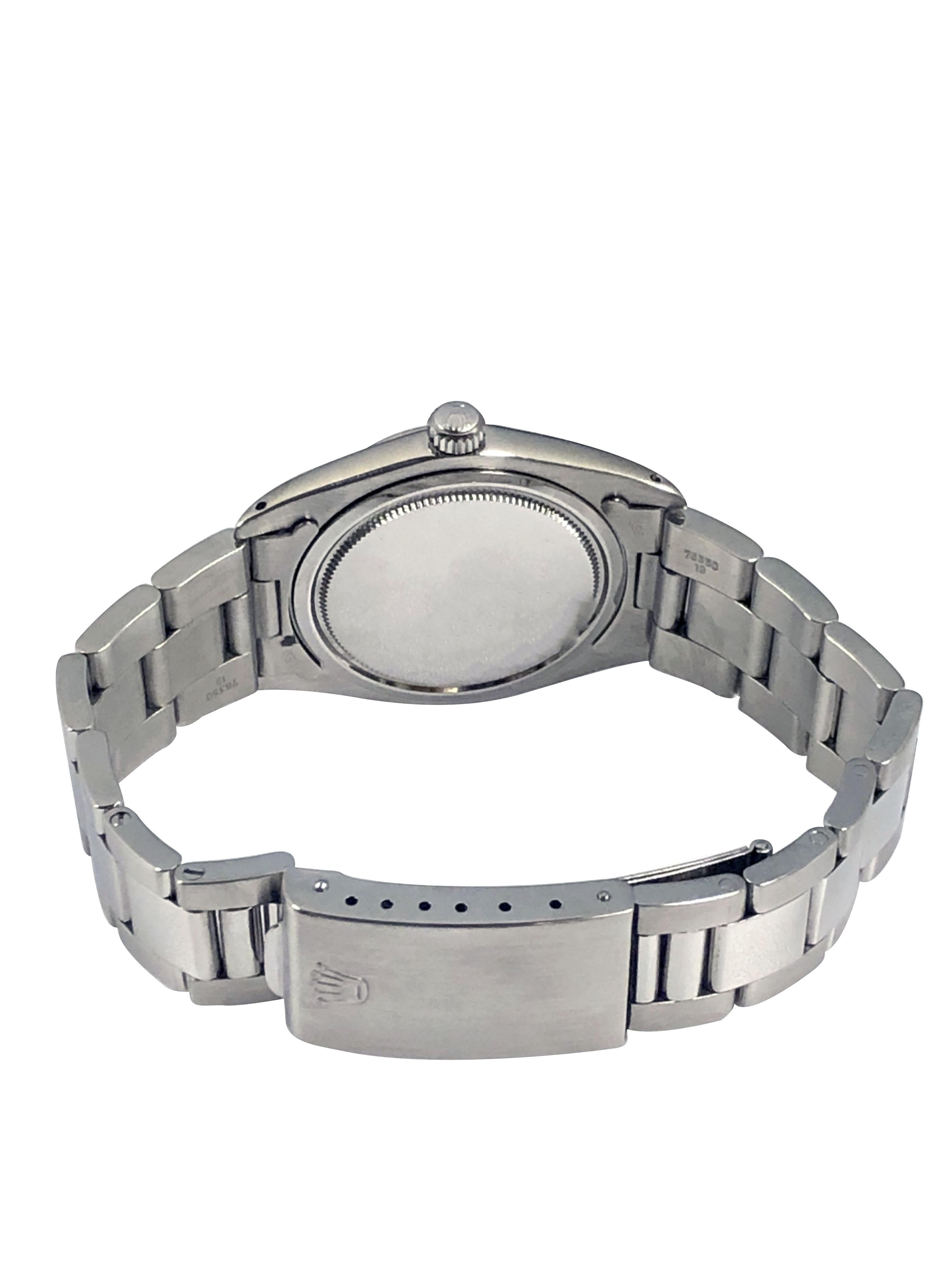 Rolex Oyster Precision Ref. 6426 Linen Dial Vintage Steel Wrist Watch 1