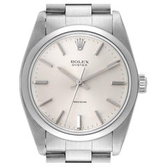 Rolex Oyster Precision Stainless Steel Silver Dial Vintage Mens Watch 6426