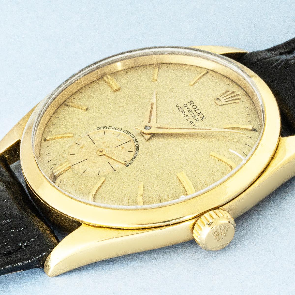 Rolex Oyster Precision Veriflat Vintage Champagne Dial 6512 État moyen - En vente à Mayfair, London, London