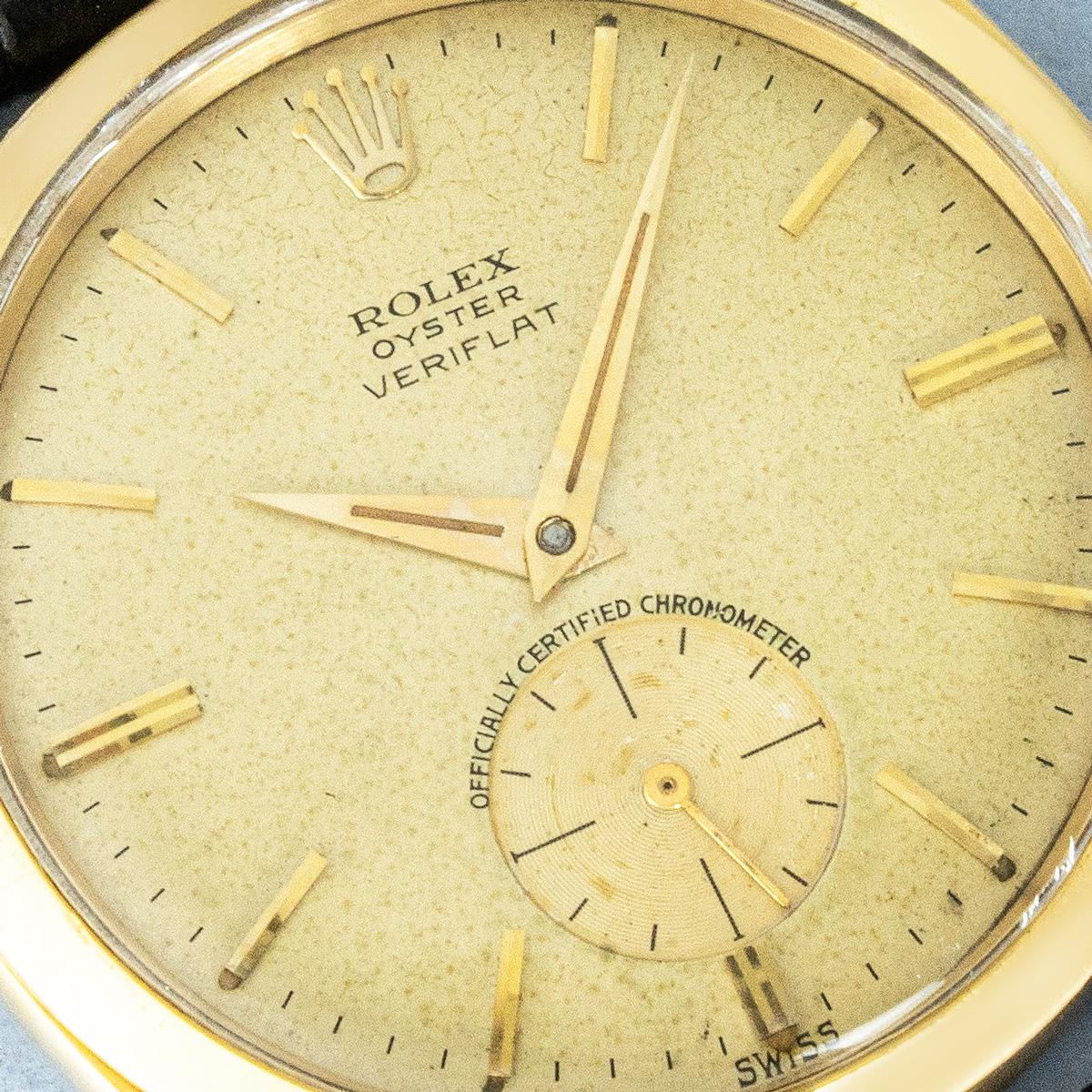 Rolex Oyster Precision Veriflat Vintage Champagne Dial 6512 Pour hommes en vente