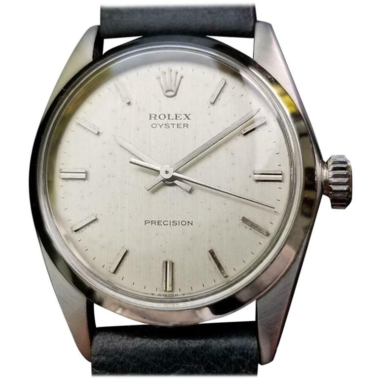 Rolex Oyster Precision Vintage Mens 1963 Manual 6426 Stainless Swiss Watch  LV422 For Sale at 1stDibs | rolex precision vintage, rolex 6426