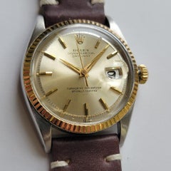 Rolex Oyster Ref 1601 Datejust 36mm 18k SS Mens 1960s Vintage Automatic RA738
