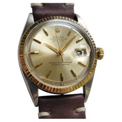 Rolex Oyster Ref 1601 Datejust 36mm 18k SS Mens 1960s Vintage Automatic RA738