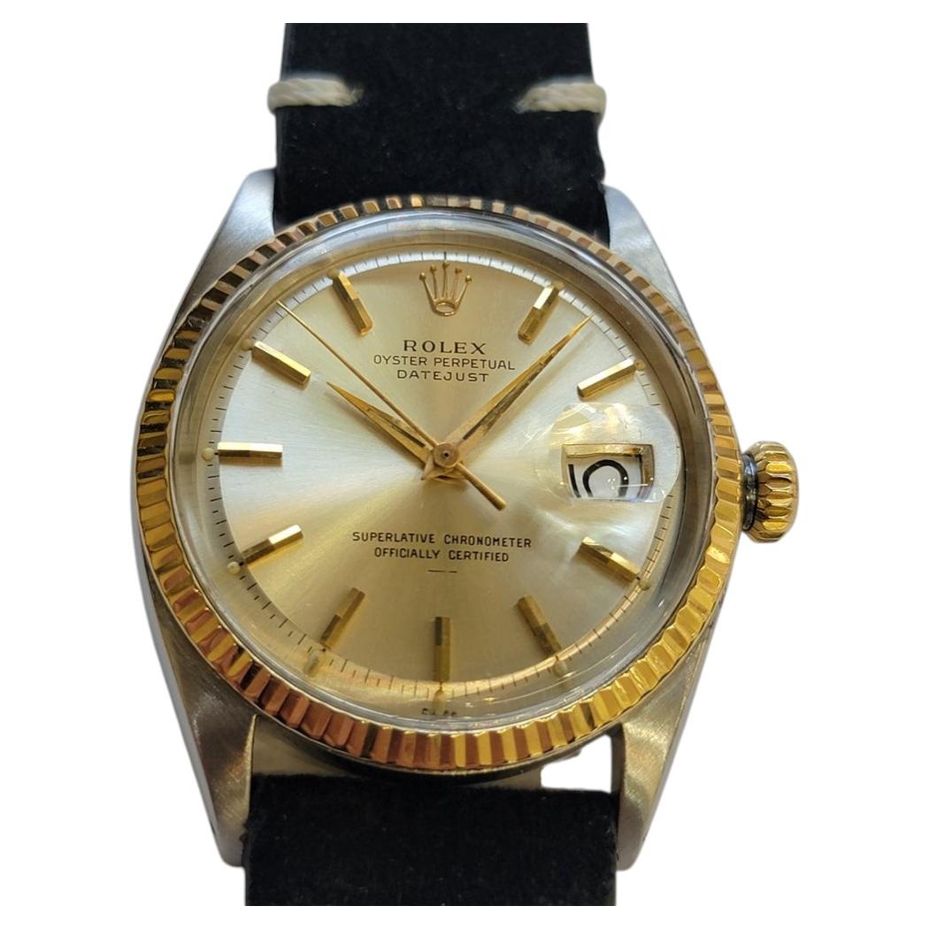 Rolex Oyster Ref 1601 Datejust 36mm 18k SS Herren 1960s Vintage Automatik RA738B