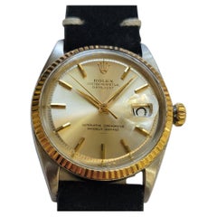 Rolex Oyster Ref 1601 Datejust 36mm 18k SS Mens 1960s Vintage Automatic RA738B