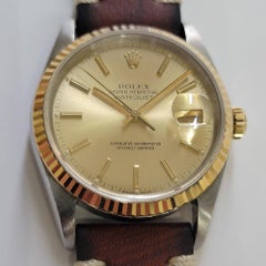 Rolex Oyster Ref 16233 Datejust 18k SS Mens 1990s 36mm Vintage Automatic RA769