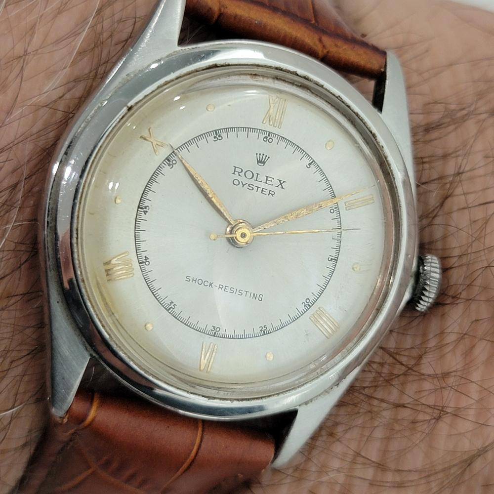 Rolex Oyster Ref 4499 34m Mens Manual Wind 1940s Swiss Vintage RA582B For Sale 9