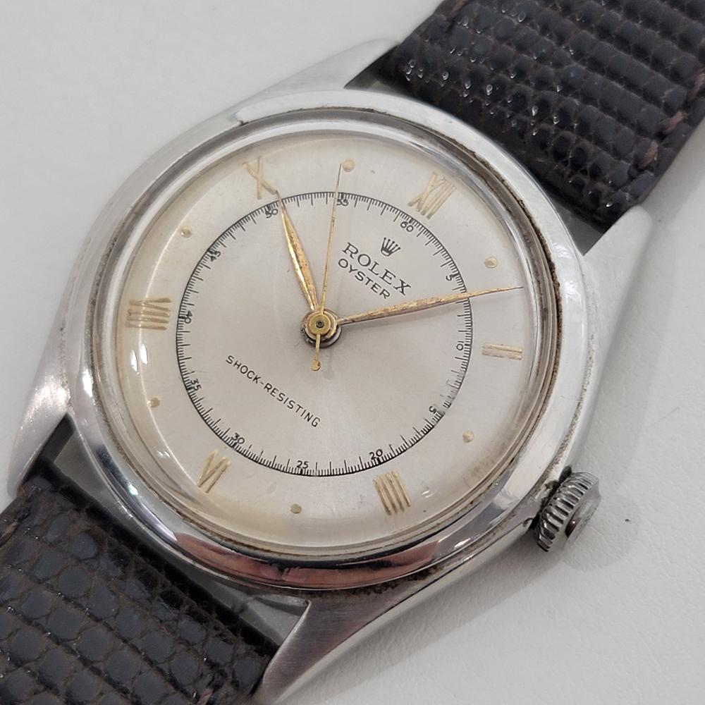 Rolex Oyster Ref 4499 34m Herren Handaufzug 1940s Schweizer Vintage By RA582 im Angebot 1