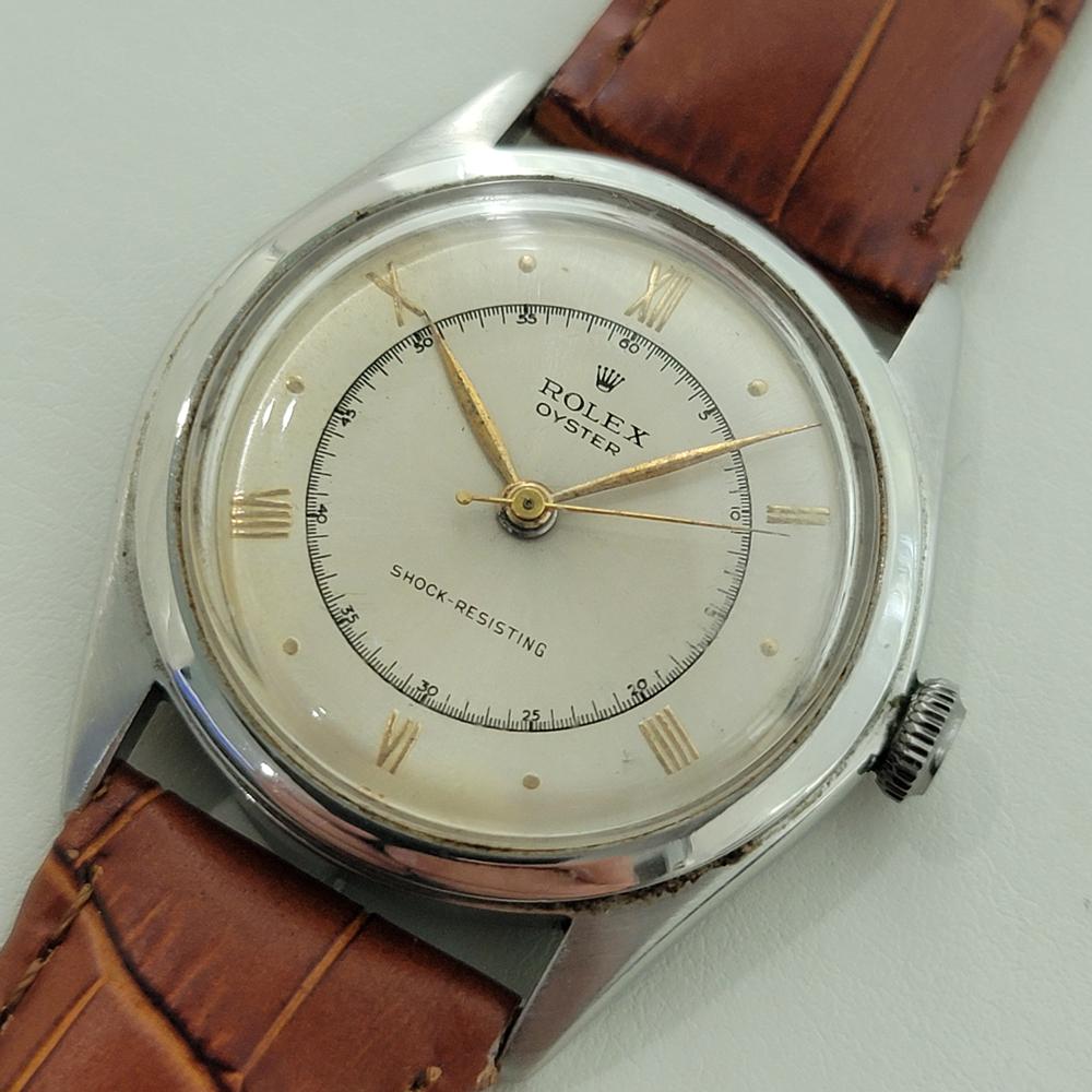 Men's Rolex Oyster Ref 4499 34m Mens Manual Wind 1940s Swiss Vintage RA582B For Sale