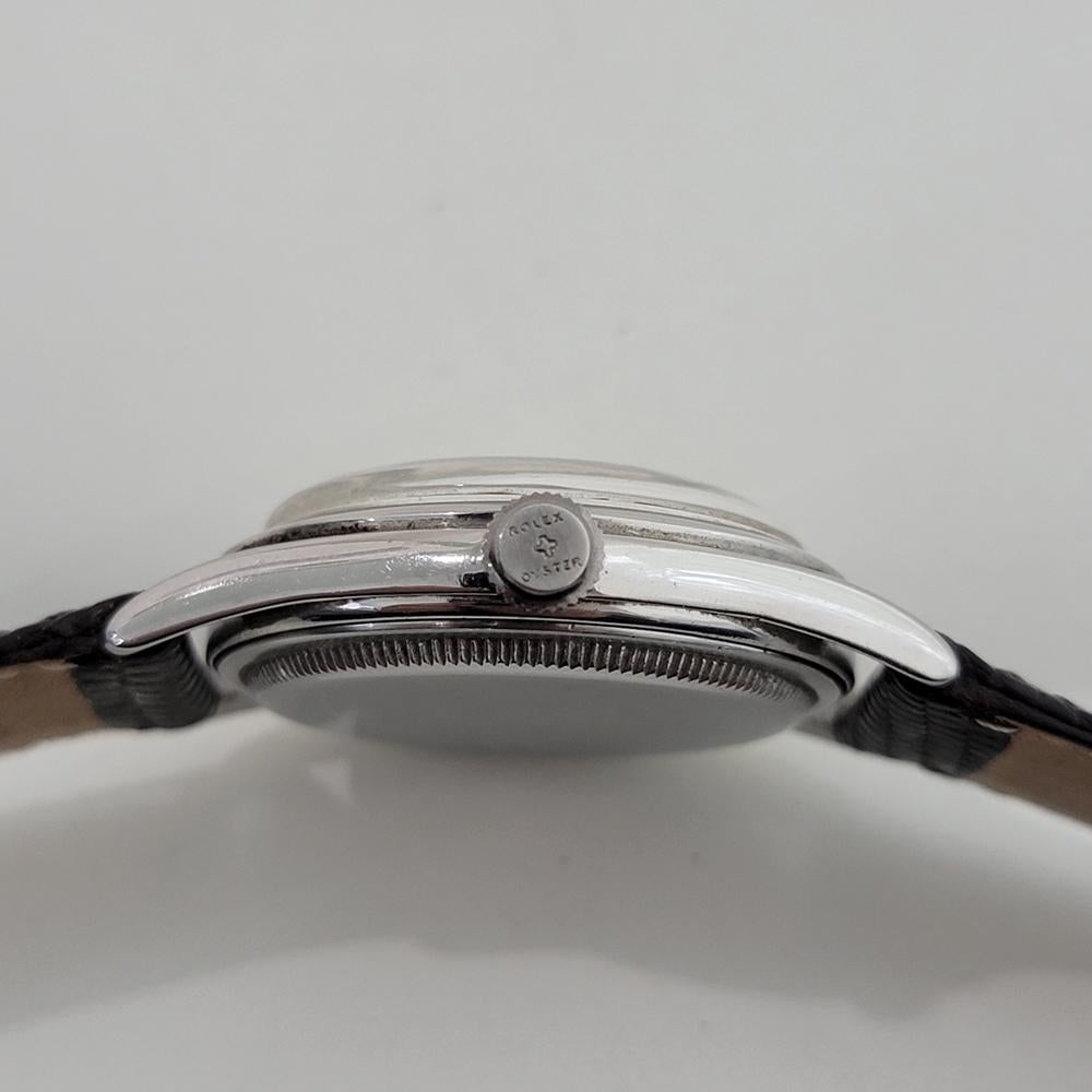 Rolex Oyster Ref 4499 34m Herren Handaufzug 1940s Schweizer Vintage By RA582 im Angebot 6