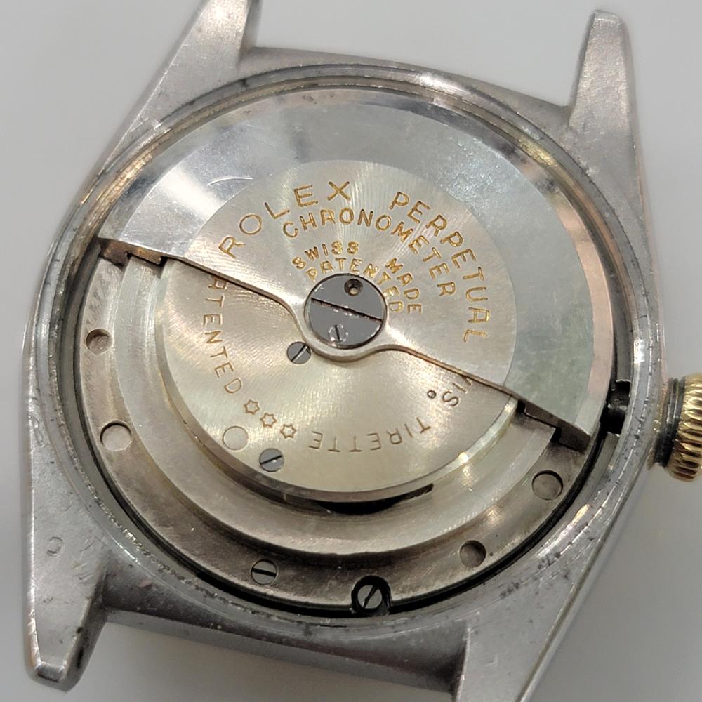 Rolex Oyster Ref 5010 14k SS 31m Bubbleback Mens 1940s Vintage Automatic RA641 im Angebot 7