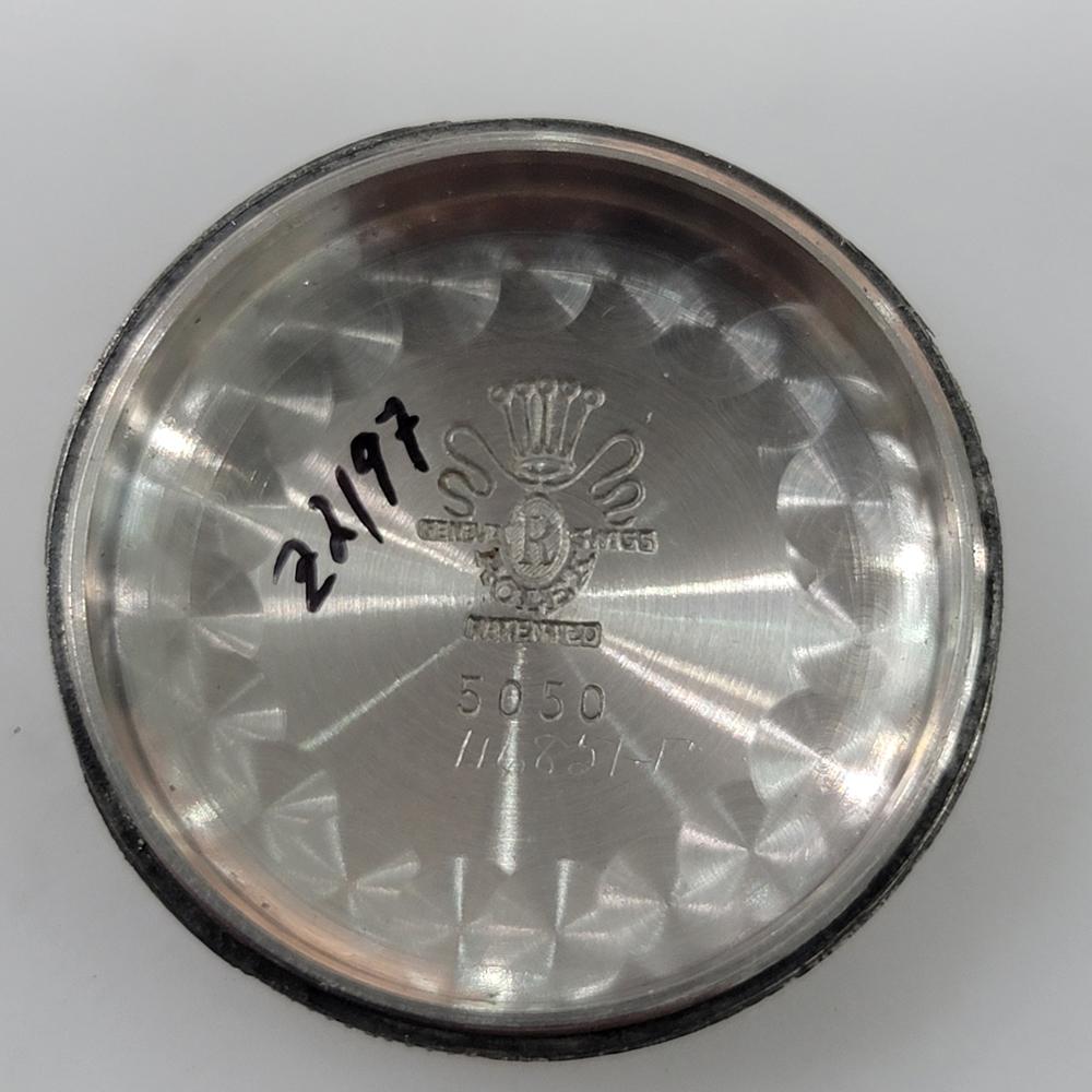 Rolex Oyster Ref 5010 14k SS 31m Bubbleback Mens 1940s Vintage Automatic RA641 im Angebot 8