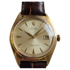 Rolex Oyster Ref 5030 18k Gold Mens 36mm 1940s Big Bubble Automatic Rare RA700