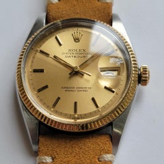 Rolex Oyster Ref 6605 18k SS Datejust 36mm Mens 1950s Automatic RA760