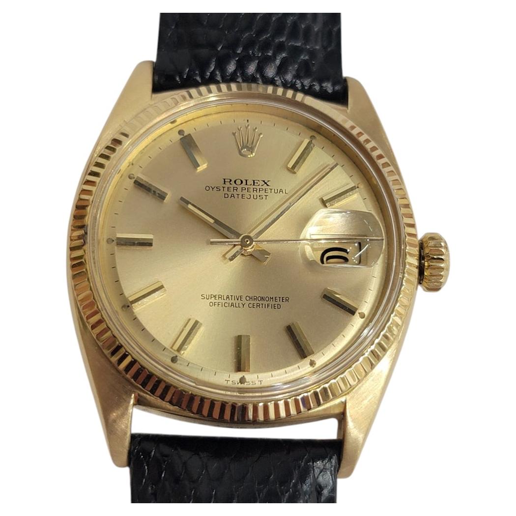 Rolex Oyster Ref. 6605 Datejust in oro 18 carati, 36 mm, da uomo, anni '60, con datario, automatico, RA701B