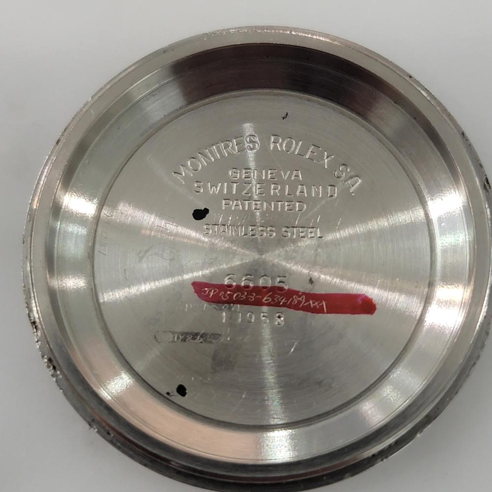 Rolex Oyster Ref 6605 Datejust Hombre 1950s 36mm Automático c Ruleta RA625 en venta 8