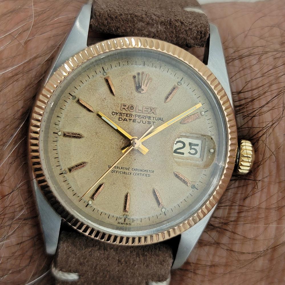 Rolex Oyster Ref 6605 Datejust Mens 1950s 36mm Automatic w Roulette Wheel RA625 en vente 9
