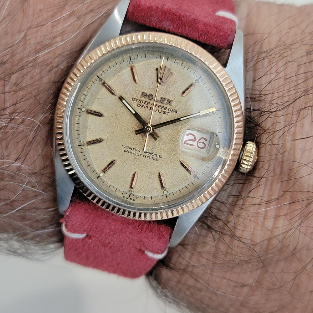 Rolex Oyster Ref 6605 Datejust Hombre 1950s 36mm Automático c Ruleta RA625 en venta 9