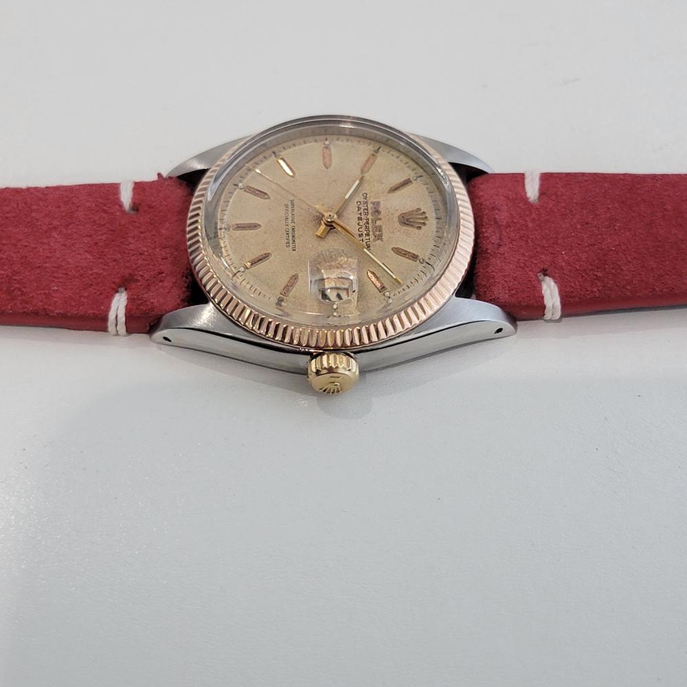Rolex Oyster Ref 6605 Datejust Hombre 1950s 36mm Automático c Ruleta RA625 en venta 1
