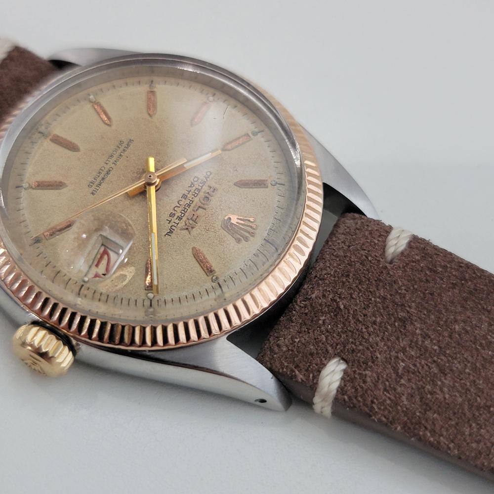 Rolex Oyster Ref 6605 Datejust Mens 1950s 36mm Automatic w Roulette Wheel RA625 en vente 2