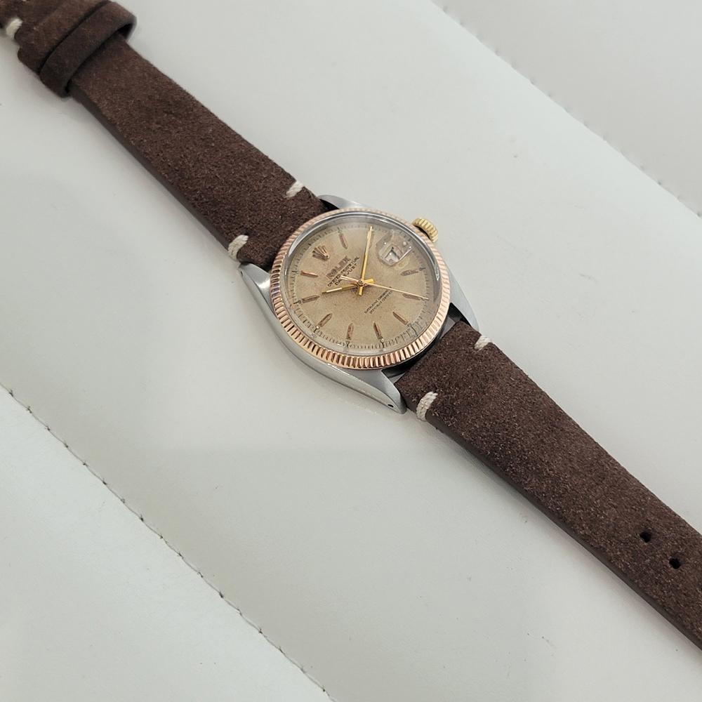 Rolex Oyster Ref 6605 Datejust Mens 1950s 36mm Automatic w Roulette Wheel RA625 en vente 3