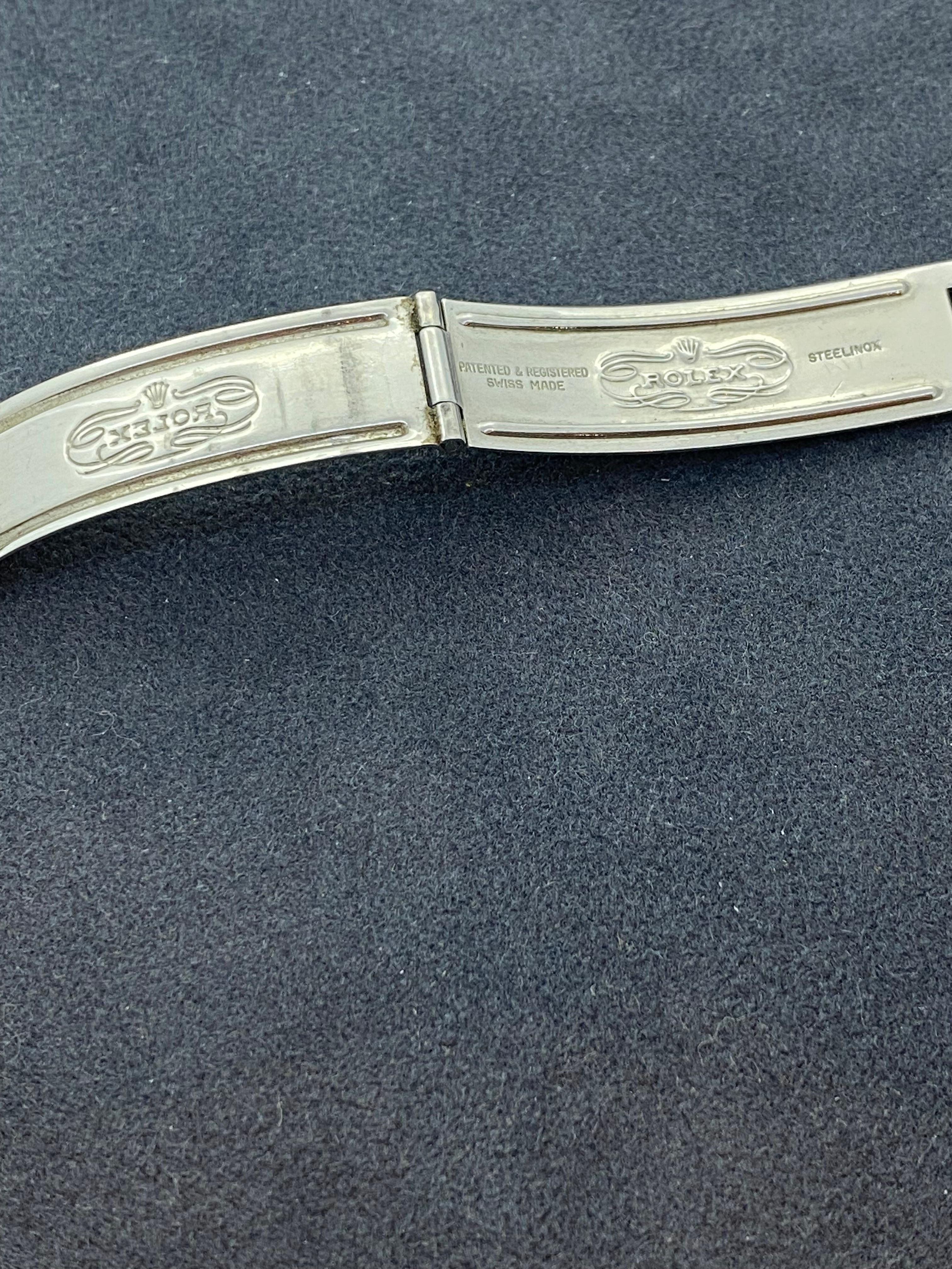 Men's Rolex Oyster ref 6635 S/Steel Original c1962 19mm Riveted Flex Bracelet For Sale
