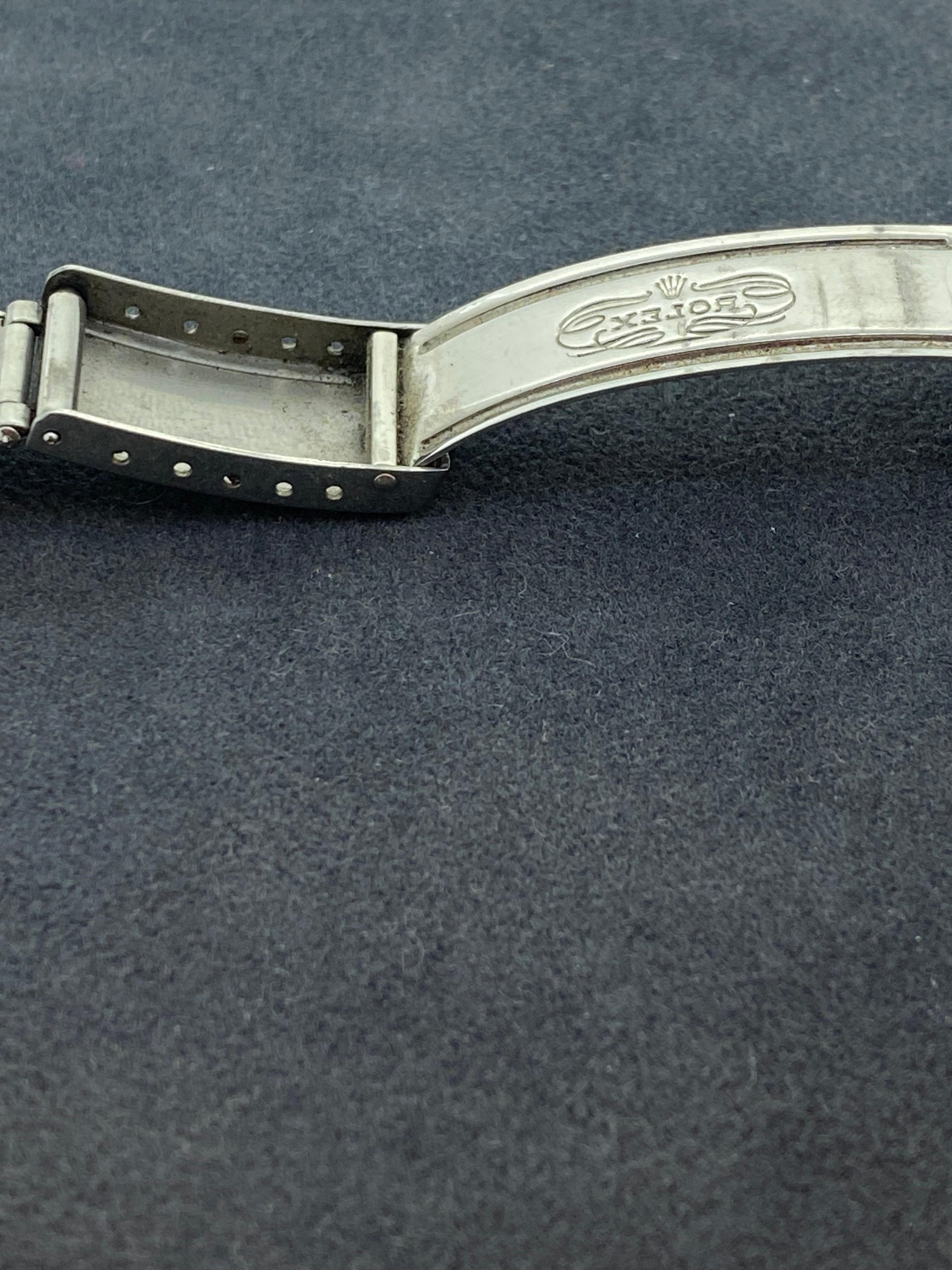 Rolex Oyster ref 6635 S/Steel Original c1962 19mm Riveted Flex Bracelet For Sale 1