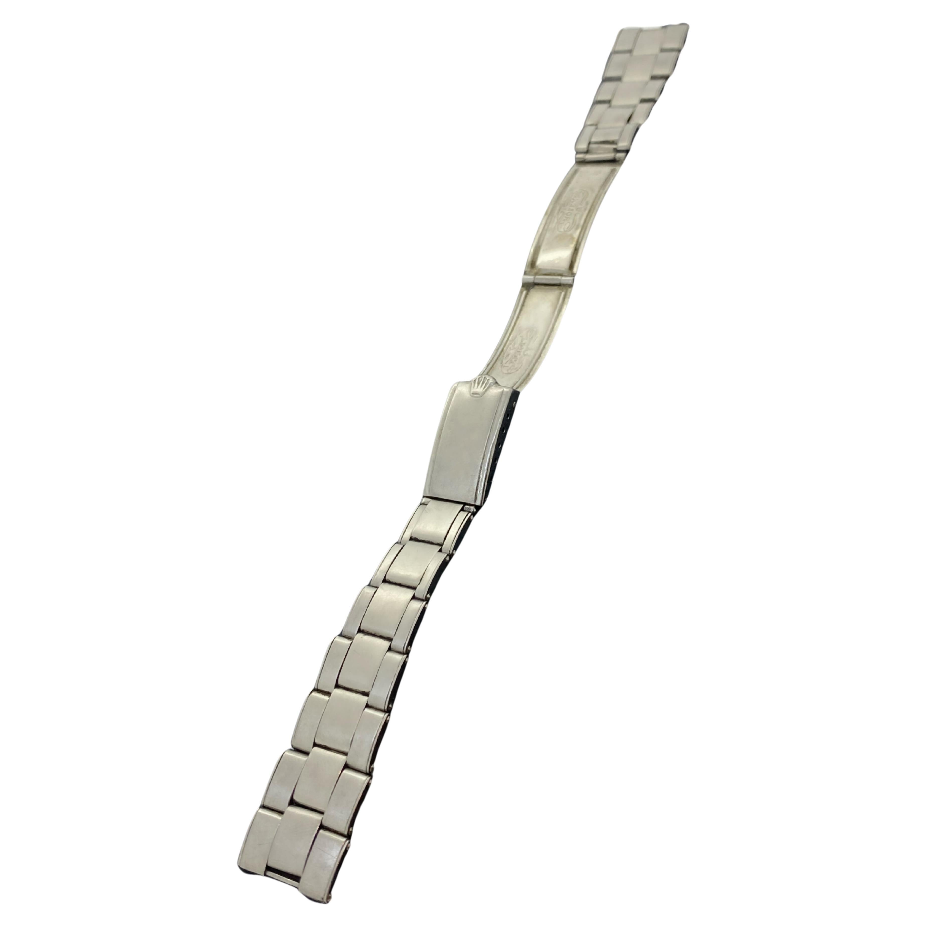 Rolex Oyster ref 6635 S/Steel Original c1962 19mm Riveted Flex Bracelet For Sale